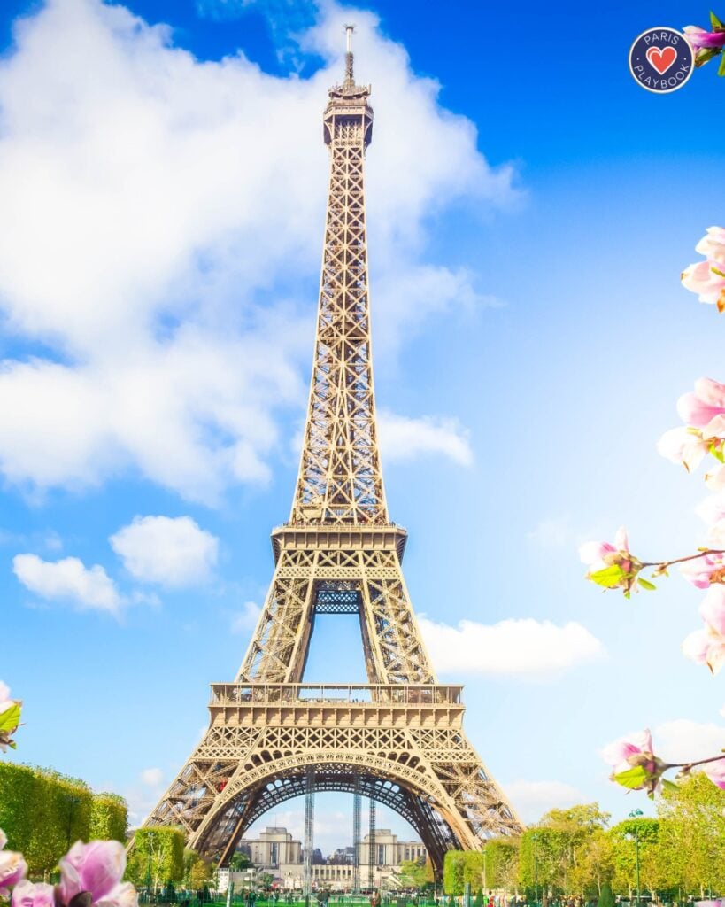 Romantic view of the Restaurant in the Eiffel Tower