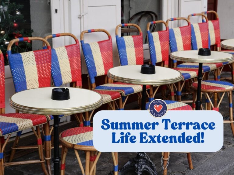 Summer Cafe Terrace in Paris, France