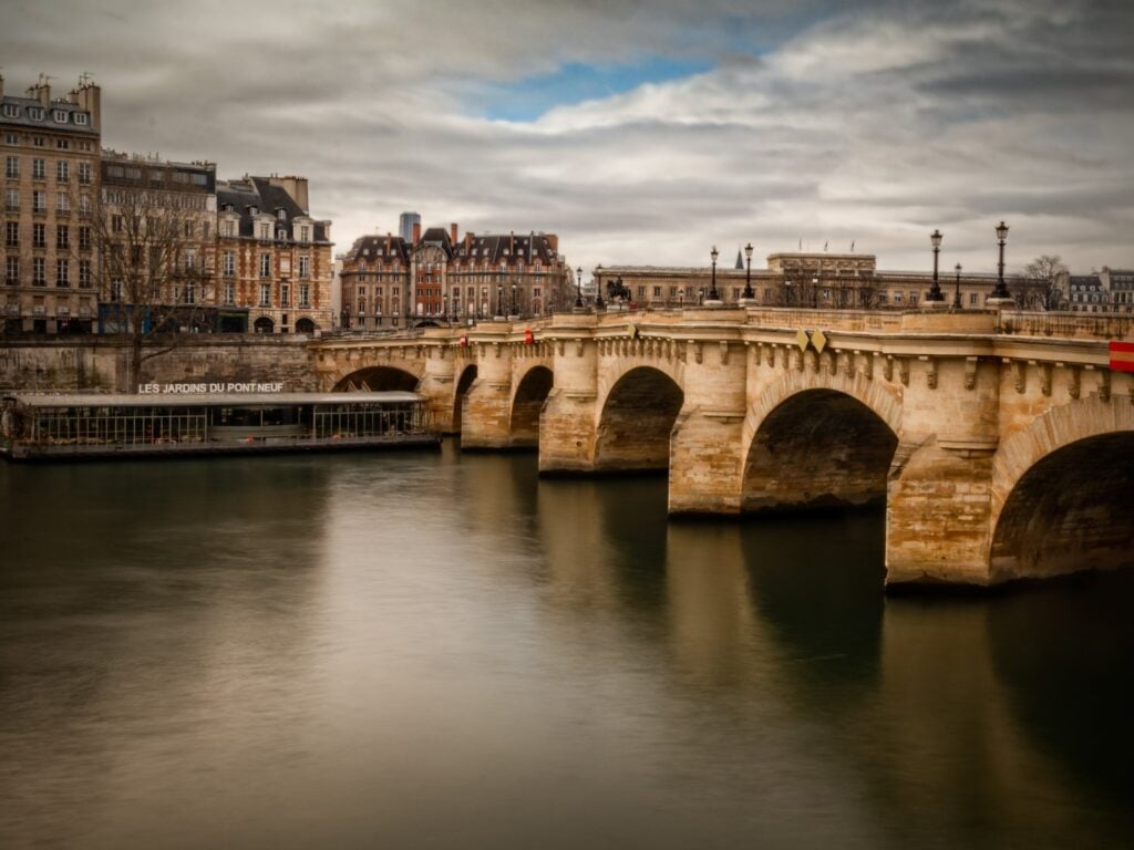 Calm waters on a murky river Seine