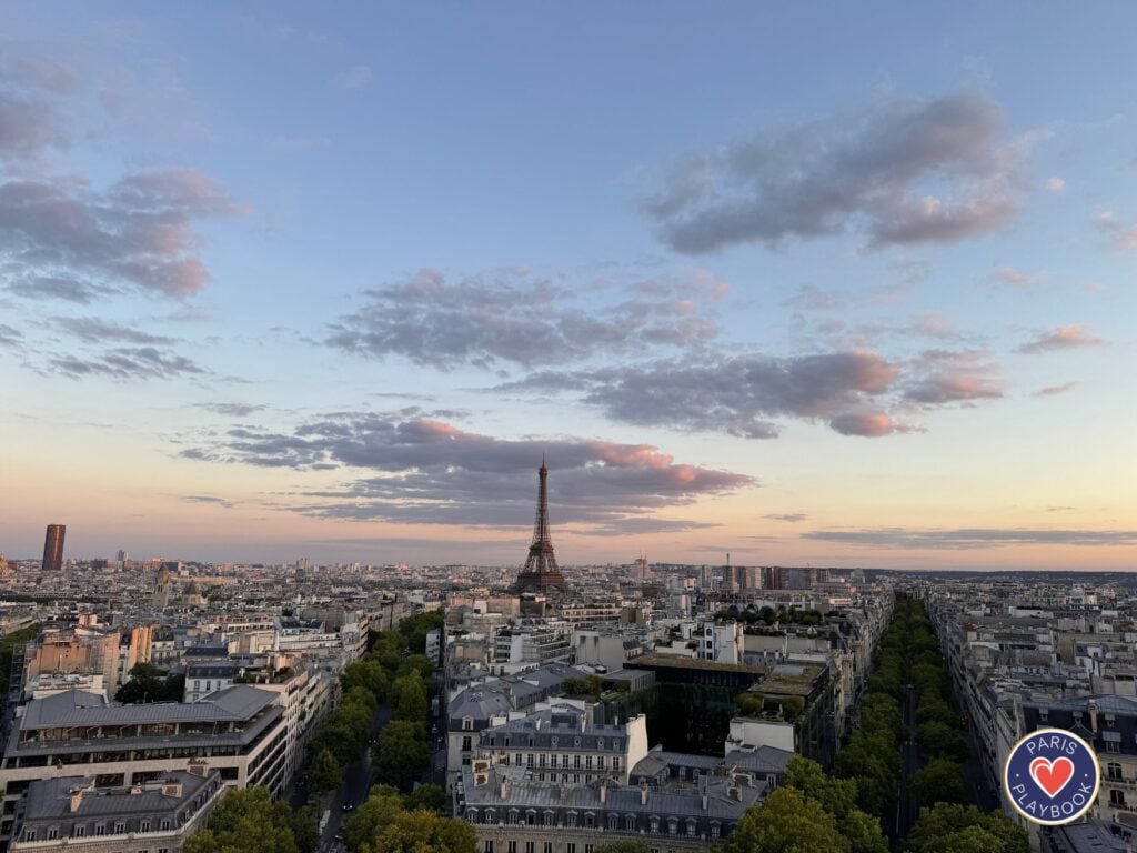 Paris skyline views from the Arc de triomphe