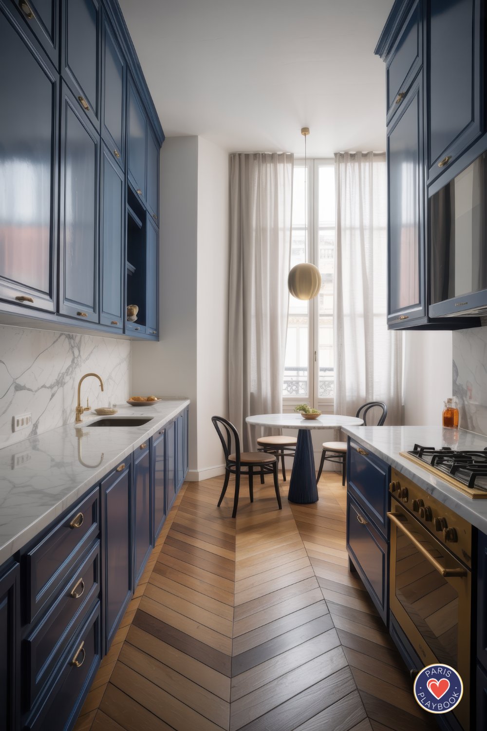36+ Paris Kitchen Ideas: Checkered Floors, Bistro Chairs and More