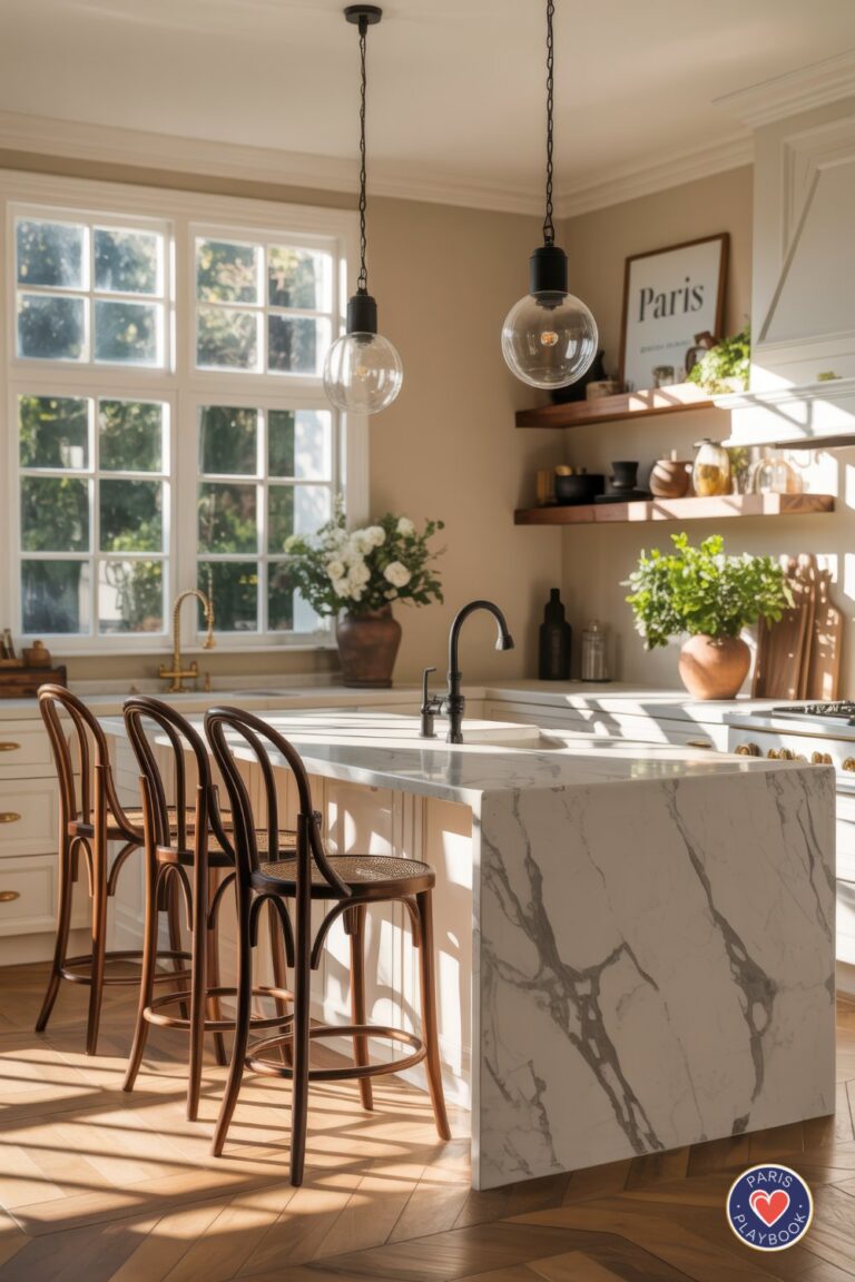 36+ Paris Kitchen Ideas: Checkered Floors, Bistro Chairs and More