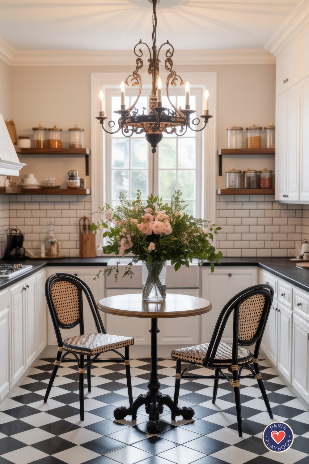 36+ Paris Kitchen Ideas: Checkered Floors, Bistro Chairs and More